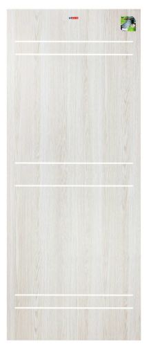 MP15 ประตู UPVC เซาะร่อง สีไวท์โอ๊ค