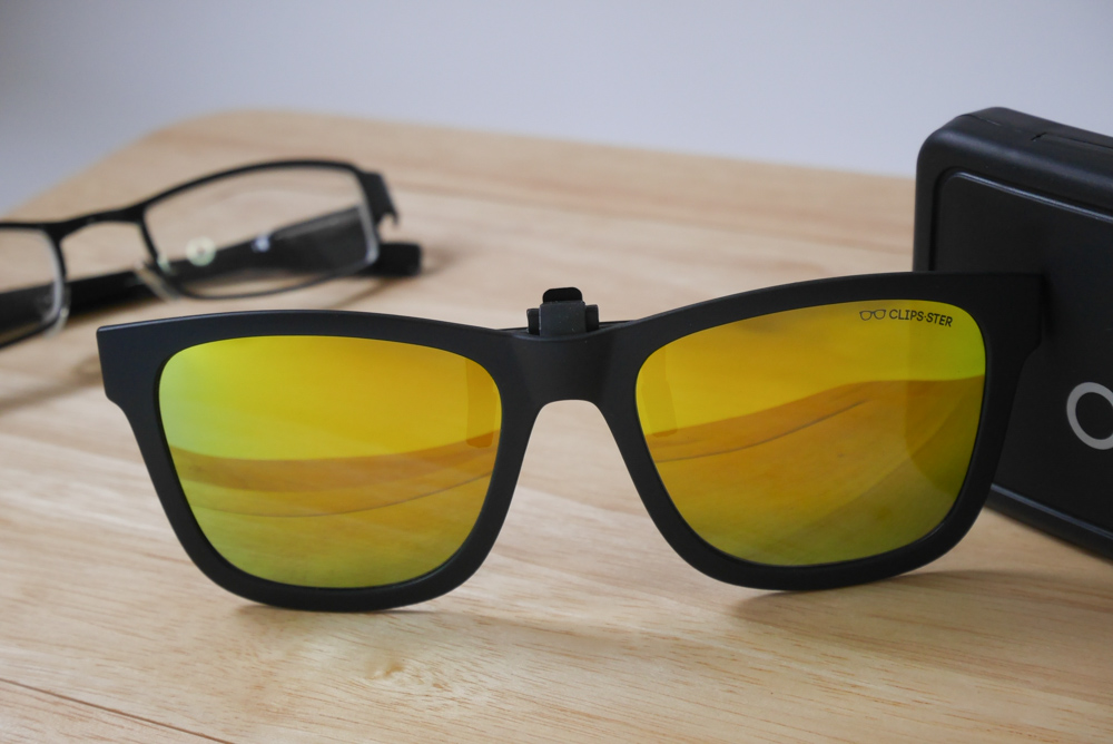 คลิปออนกันแดด Clipsster รุ่น Wayster O Signature Edition กรอบดำเลนส์ปรอทส้ม