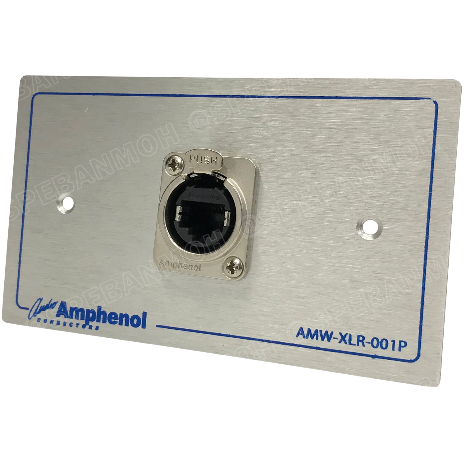[ 1ชุด ] AMW-RJ45-5T-01P ชุดเพลทแอมฟีนอล Amphenol RJ45 Outlet for XLRnet CAT5E 1 Port With Connecter RJX8FD5T เพลท 1ช่อง RJ45 เพลทแอมฟินอล RJX8FD5T คอนเน็คเตอร์ เพลทแลนด์ Amphenol Plate อุปกรณ์อินเตอร์เน็ต RJ45 เมียติดแท่น