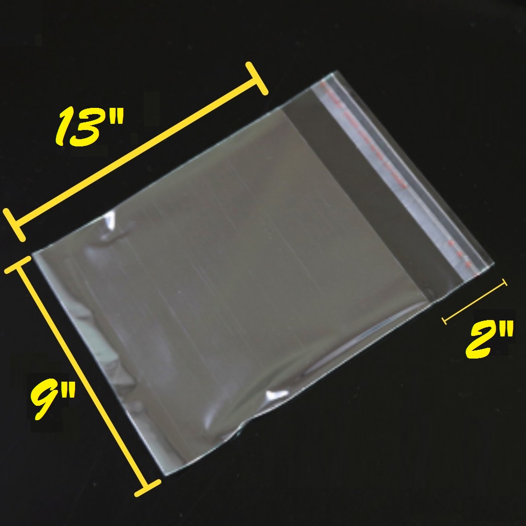 ถุงแก้วใสโอพีพี มีแถบกาว