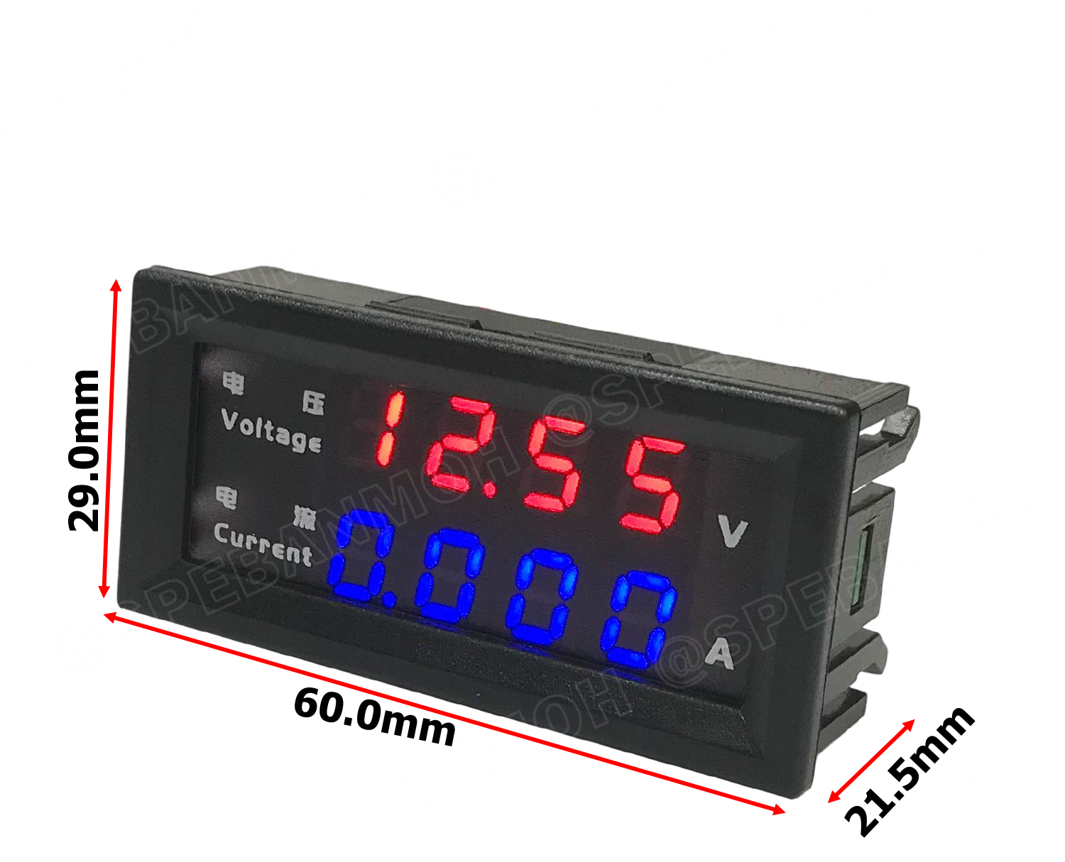 [ 1 ชิ้น ] SJ-ADC056 โวลต์มิเตอร์ แอมป์มิเตอร์ 0-100V Voltmeter Ammeter 10A RED LED Panel Volt Ampe Gauge DC โวลท์มิเตอร์ ดิจิตอล 12V 24V 48V ดิจอตอลมิเตอร์ วัดแรงดัน กระแสตรง พาแนลมิเตอร์ แสดงค่าแรงดัน กระแส ติดรถยนต์ รถมอเตอร์ไซต์