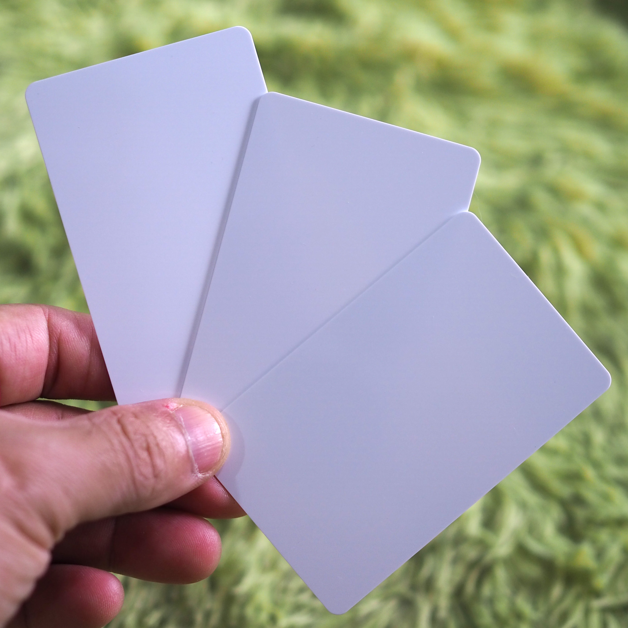 บัตรพลาสติกขาวเปล่า พีวีซี White blank PVC card ขนาด 0.76 mm. จำนวน 250 ใบ