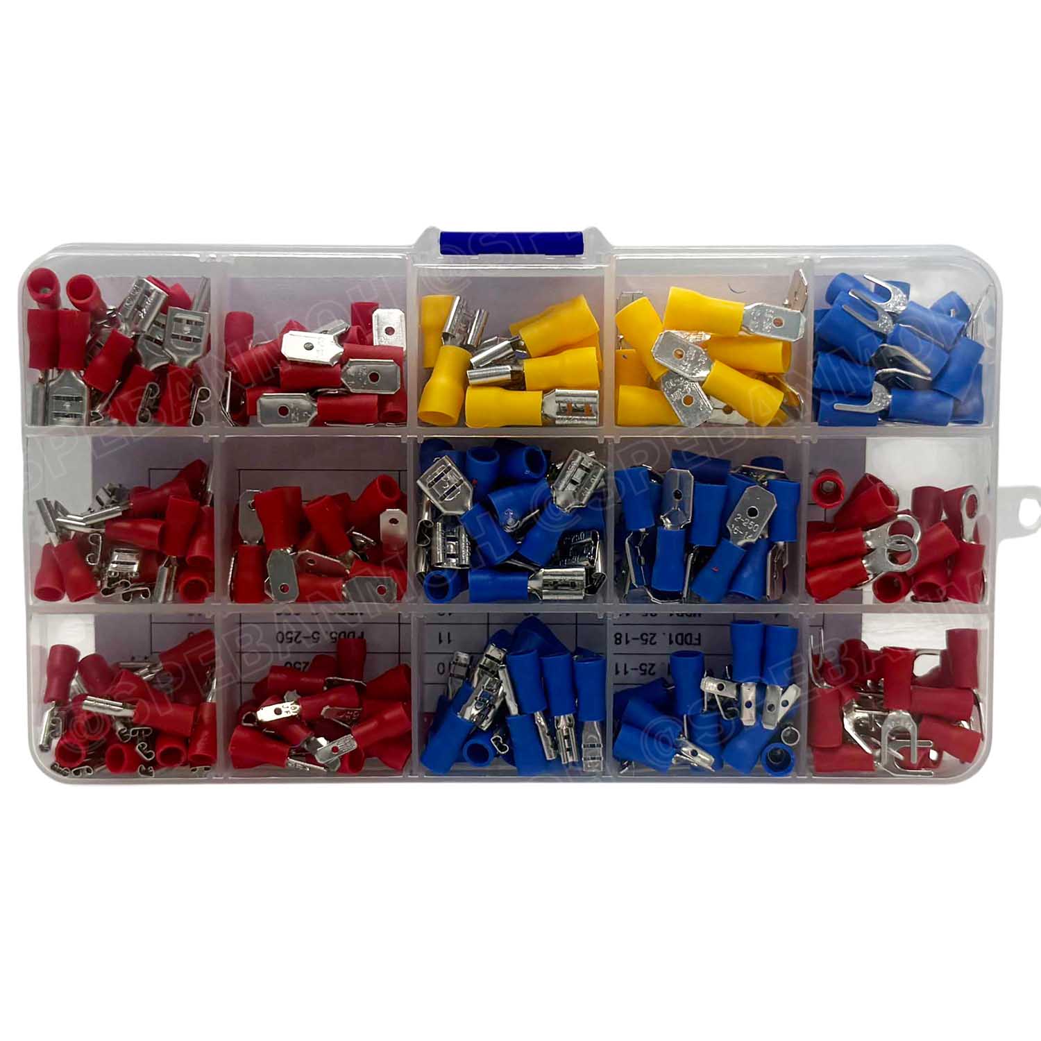 [ 1 ชิ้น ] TMNC-280 ชุดกล่องหางปลา 280ชิ้น หางปลาต่อสายไฟ หัวต่อสายไฟ ข้อต่อสายไฟ หางปลา ก้ามปู แฉกหุ้ม Insulated Crimping Terminal Crimp Spade Terminal Insulated Electrical Wire Cable Connector Kit Set หางปลา แฉกหุ้ม แฉกหุ้ม กลมหุ้ม ก้ามปู หางปลาต่อสายไฟ