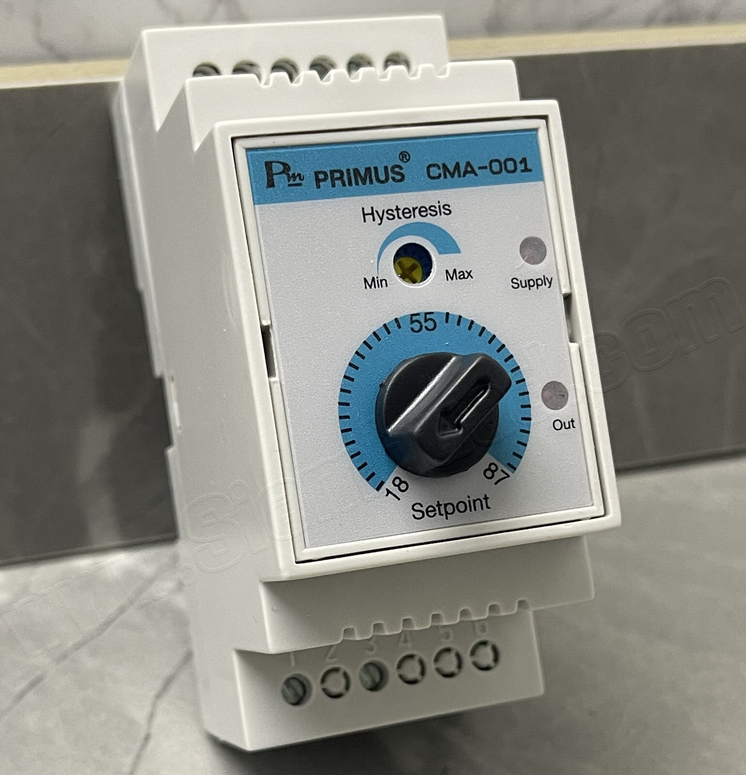 อนาล็อก เทอร์โมสตัท อุปกรณ์ควบคุมอุณหภูมิภายในตู้ไฟฟ้าแบบ Analog / Thermostat (PRIMUS) รุ่น CMA-001, CMA-001-E