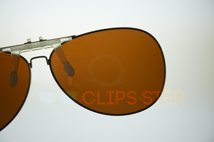 คลิปออนกันแดด Clipsster รุ่น Aviaster เลนส์น้ำตาล กรอบเงิน