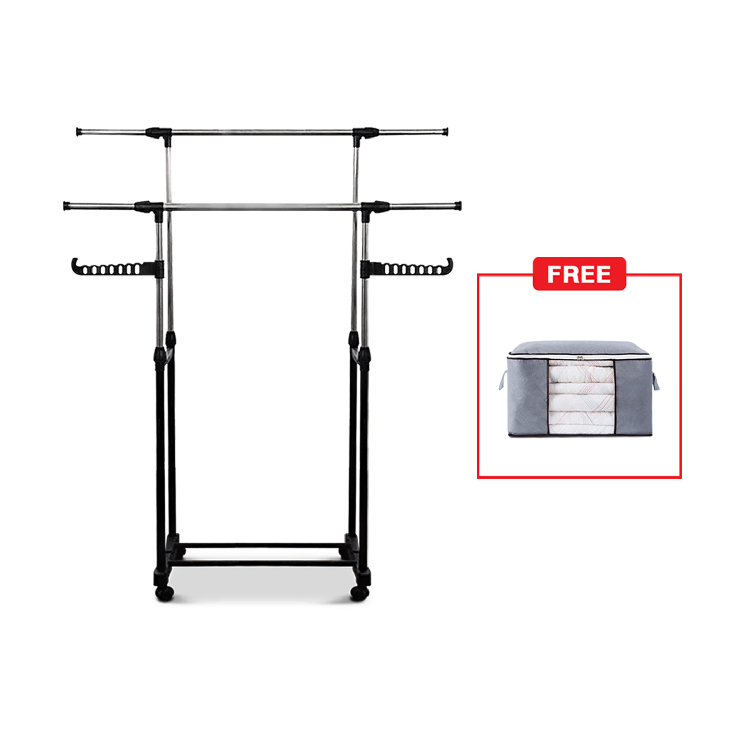 ราวตากผ้ารุ่น SMART RACK + กระเป๋าเก็บผ้านวม มีซิป