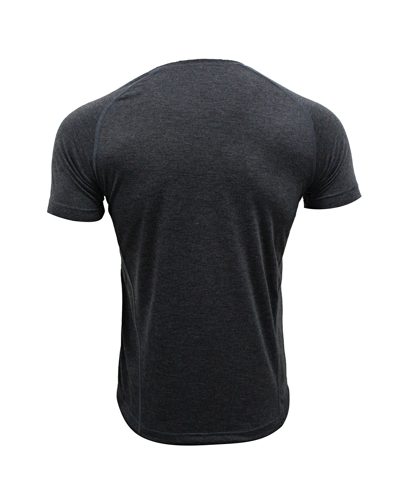 เสื้อคอกลม คอกลมไหล่สโลป ผ้าท๊อปดราย ไมโคร 100% สีเทาเข้ม ใส่สบาย ระบายเหงื่อได้ดี