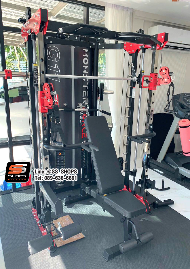 สมิทแมชชีน Smith Machine Monster Force G11+ม้านั่ง204+แผ่นน้ำหนัก 50 kg