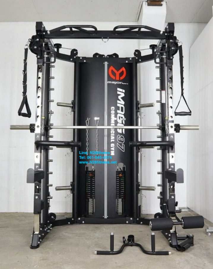 สมิทแมชชีน Smith Machine Imagg97 + ม้านั่งms-825 + แผ่นน้ำหนัก 50 kg