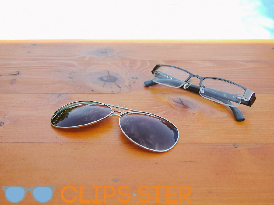 คลิปออนกันแดด Clipsster รุ่น Aviaster เลนส์น้ำตาล กรอบเงิน