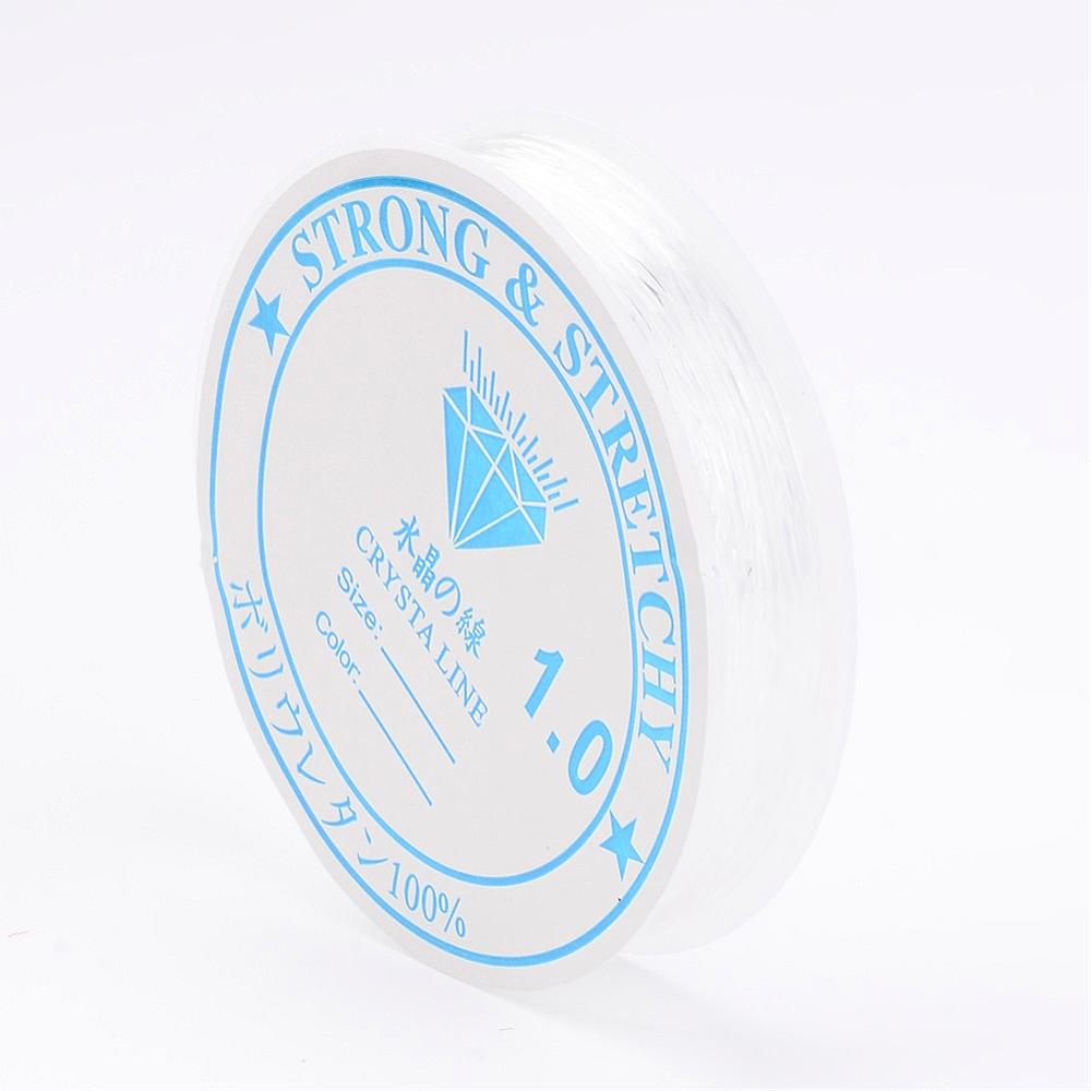 เอ็นยืดเส้นกลม ตราเพชร สีใส ขนาด 1 มม. 1 ม้วนยาว 4 เมตร