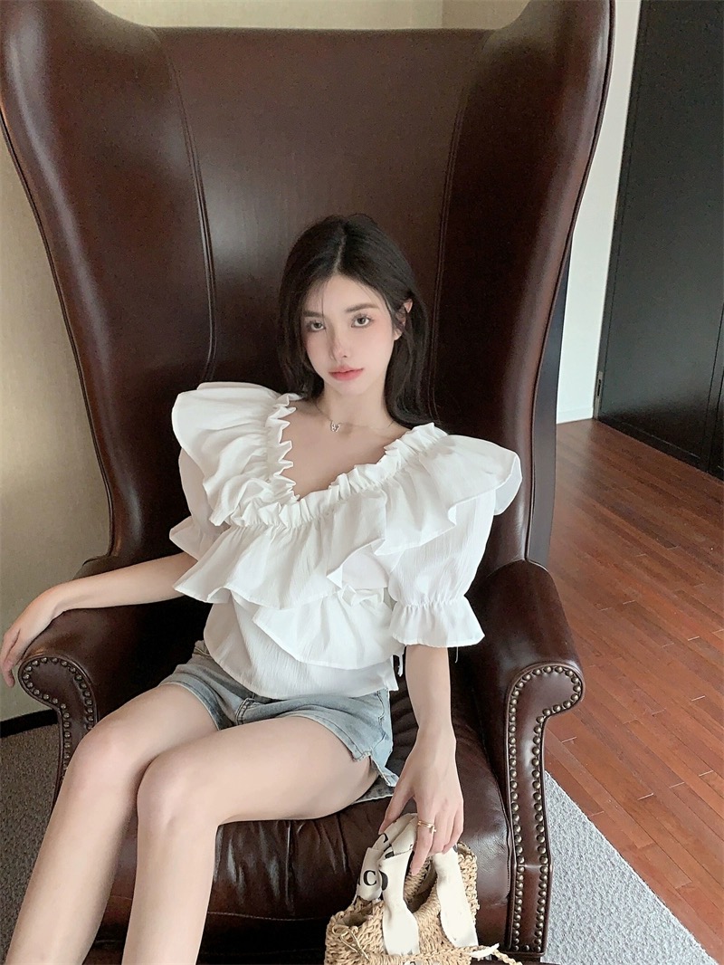 Summe blouse เบาส์แขนสั้น แขนจั้มพ์