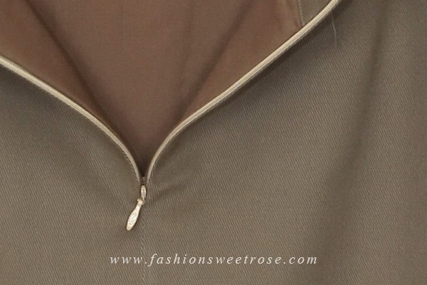 SK-310 กระโปรงแฟชั่น&ทำงาน ทรงสอบ ผ้า Cotton Japan สีน้ำตาล มีกระเป๋าหน้า 2 ข้าง