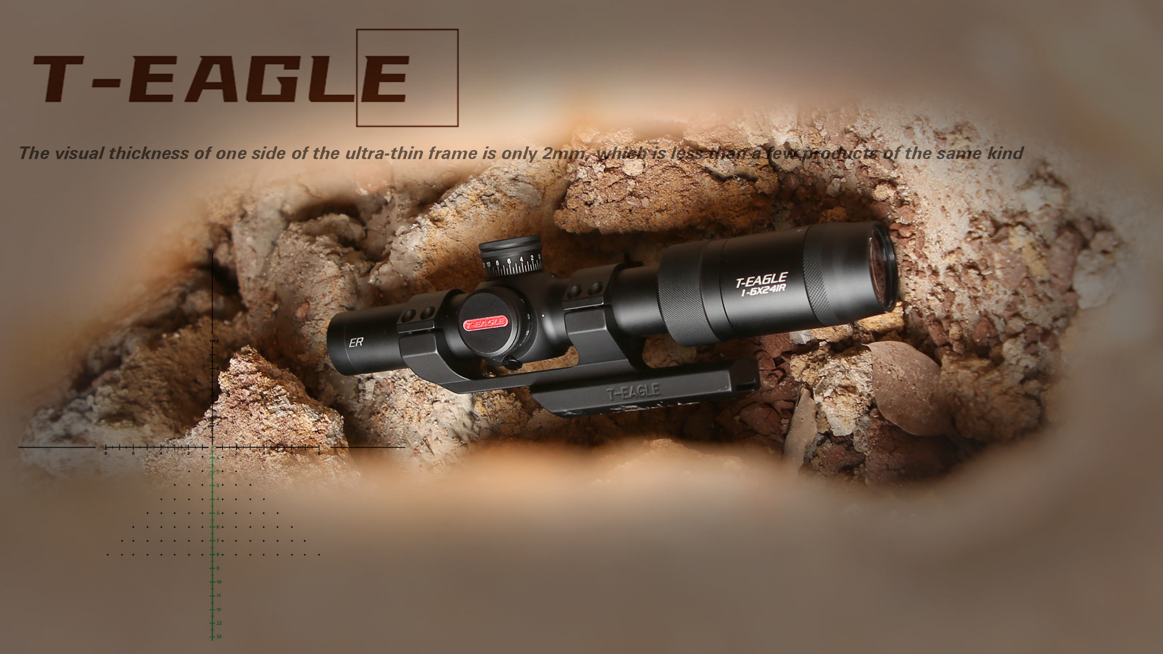 กล้องติดปืน T EAGLE ER 1-6x24IR กล้องดีราคาถูก กันน้ำ กันกระแทก