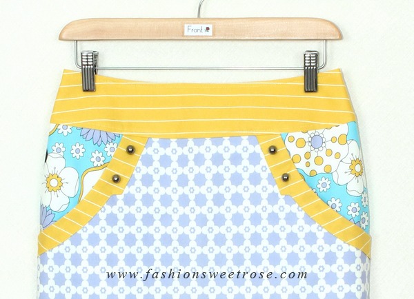 SK-291 กระโปรงแฟชั่น&ทำงาน ทรงสอบ ผ้าคอตต้อนญี่ปุ่นแคนวาส พิมพ์ลายกราฟฟิก