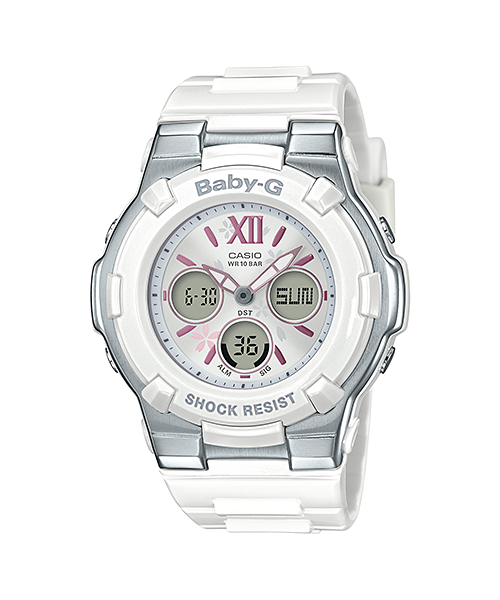 CASIO BABY-G รุ่น BGA-110BL-7BDR สีขาว สินค้าของเเท้ รับประกันศูนย์ CMG