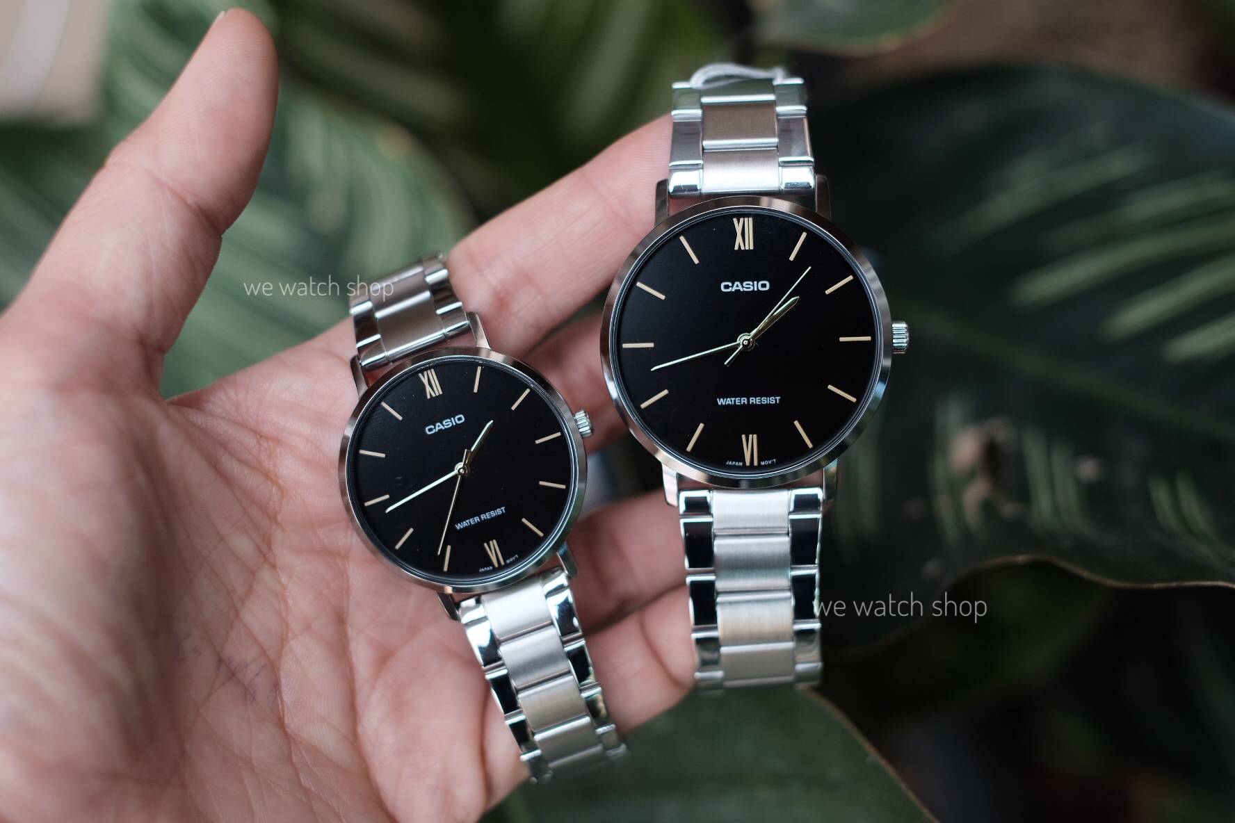 CASIO Standard รุ่น MTP-VT01D-2BUDF & LTP-VT01D-1BUDF สีเงิน หน้าปัดดำ สายสแตนเลส สินค้าใหม่ ของแท้ รับประกันศูนย์ CMG