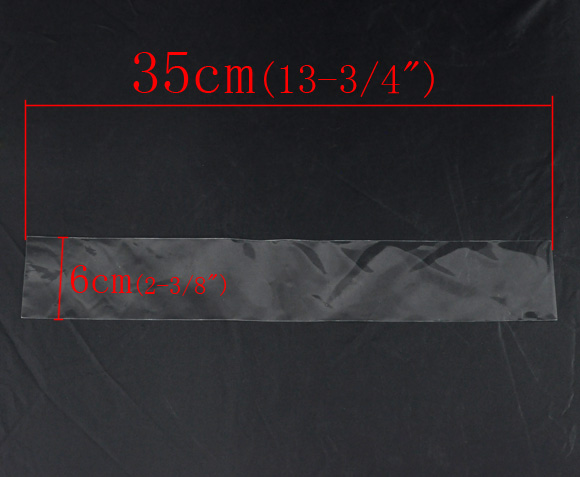 ถุงพลาสติกใสปากเปิด (ไม่มีกาว) ขนาด 35x6cm แพ็ค 100 ใบ