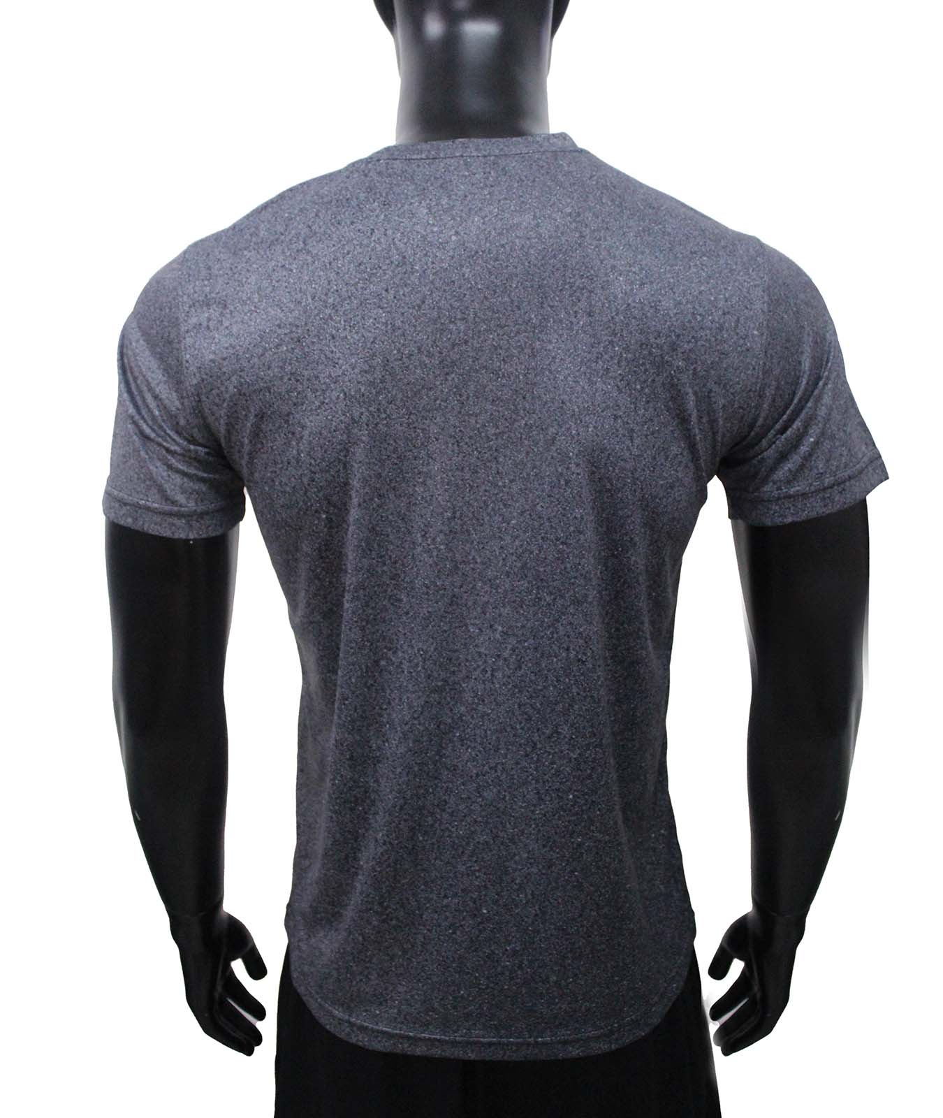 คอกลม ลายพิมพ์ดำ ผ้าดาวกระจาย Gray