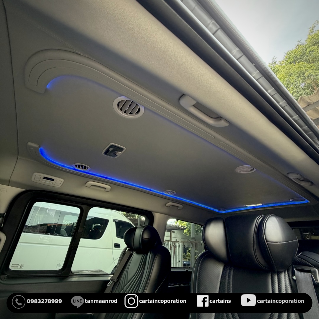 หุ้มหนังหลังคาพร้อมรางไฟ Staria