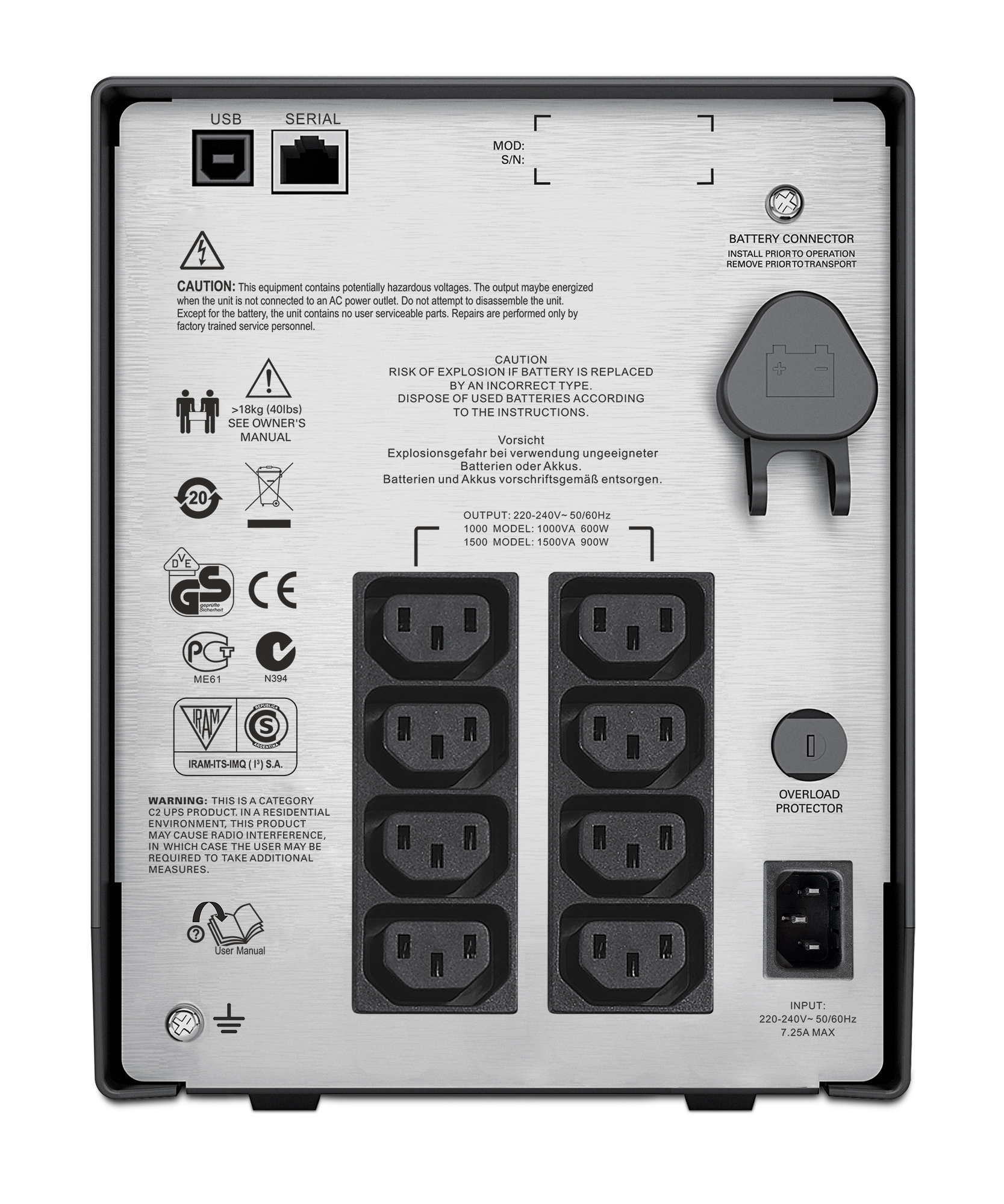 APC Smart-UPS C 1000VA LCD 230V (SMC1000I)