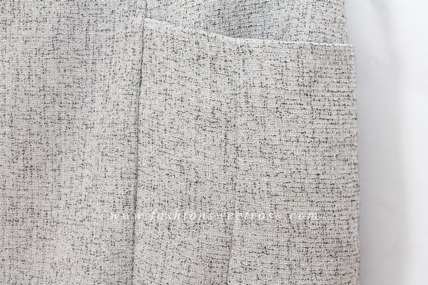 SK-418 กระโปรงแฟชั่น&ทำงาน ทรงสอบ ผ้า CHANEL โทนสีเทาอ่อน