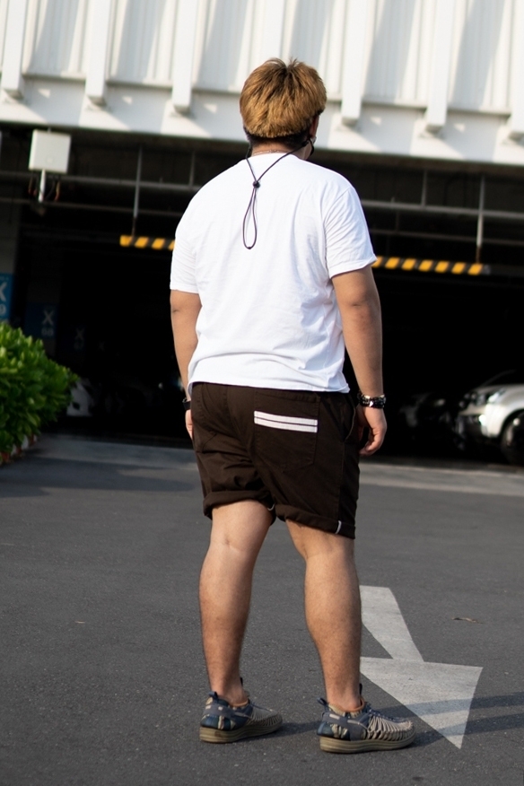 กางเกงขาสั้น ยืดสุด72 นิ้ว กางเกงเอวยืด ผ้าคอตตอน สำหรับผู้ชายอ้วน ไซส์ใหญ่ 40-72" #E-003