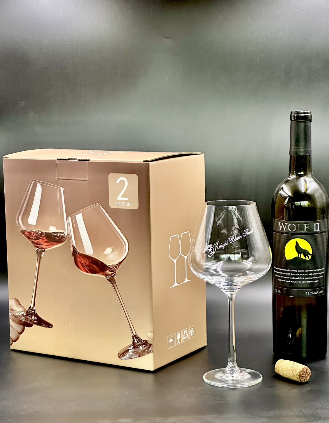 แก้วไวน์คริสตัล 1กล่อง 2 ใบ