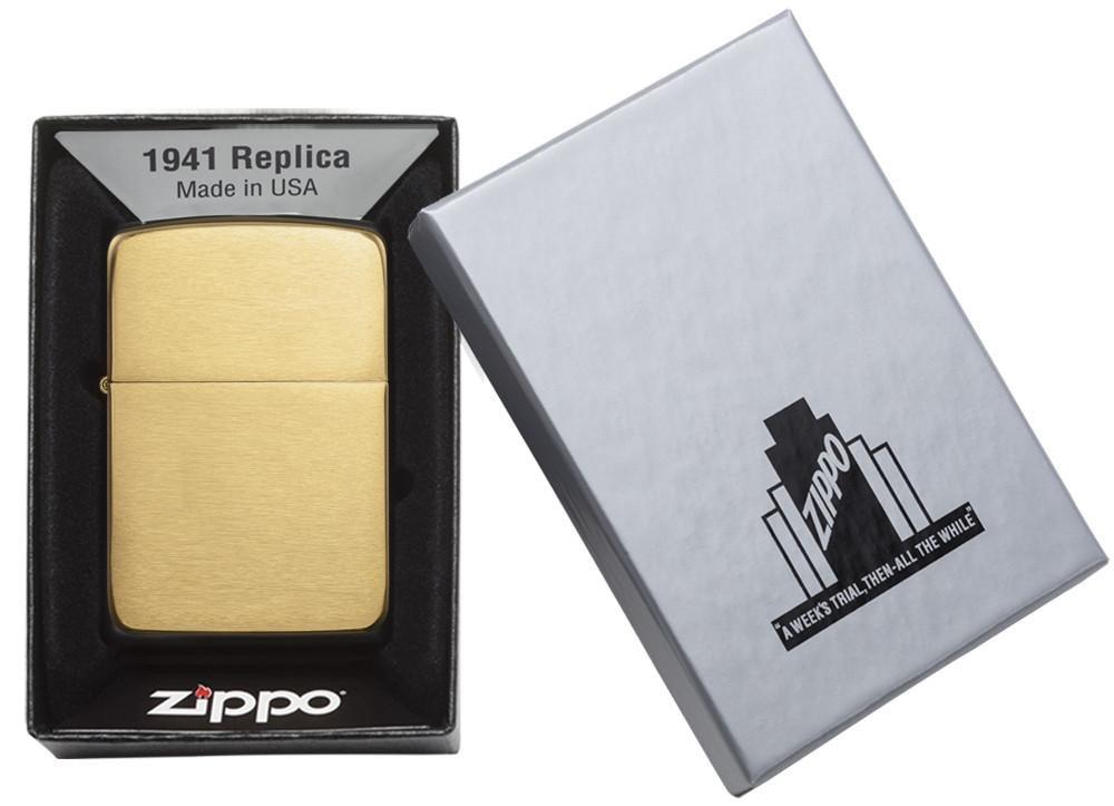 Zippo 1941B Brushed Brass 1941 Replica