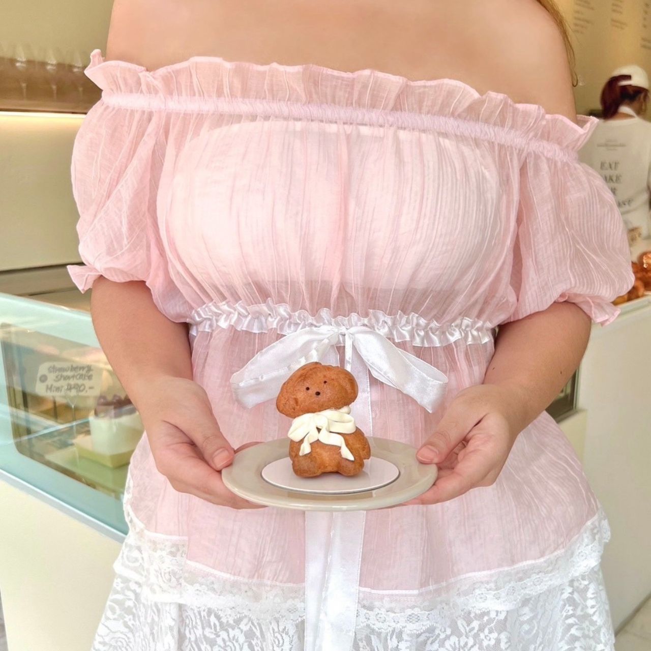 J099 เสื้อ สาวอวบ แขนตุ๊กตา คอเหลี่ยมหรือจะใส่แบบเปิดไหล่ก็ได้ อกได้ถึง 46 นิ้ว (หน้าผ้า48นิ้ว) ฟ้า ชมพู เหลือง ขาว อก36-46นิ้ว