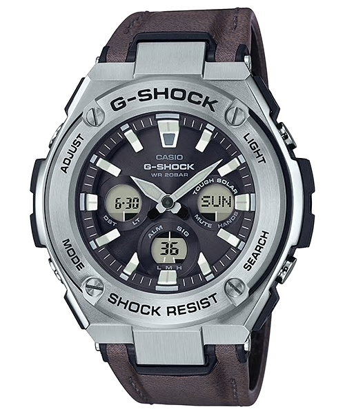 CASIO G-SHOCK รุ่น GST-S330L-1ADR สีเงิน สายหนัง สินค้าใหม่ ของแท้ รับประกันศูนย์ CMG