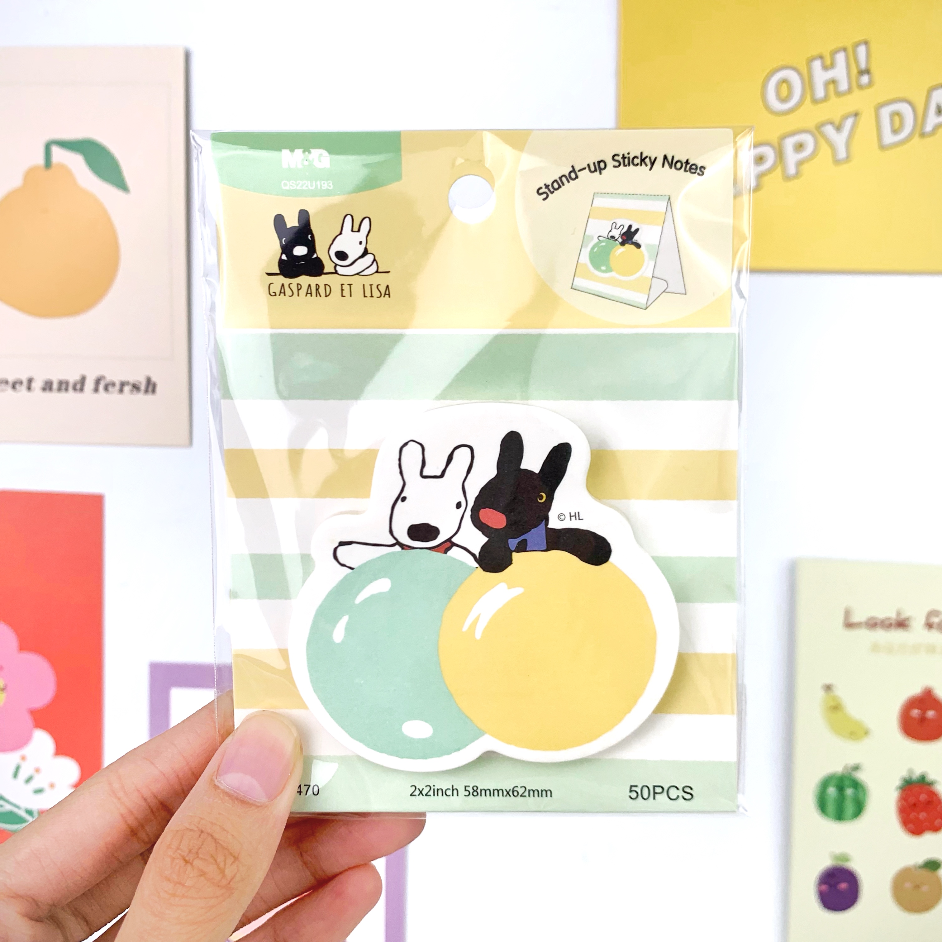 M&G กระดาษโน๊ต มีกาวในตัว ลายลิขสิทธิ์แท้ Gaspard Et Lisa