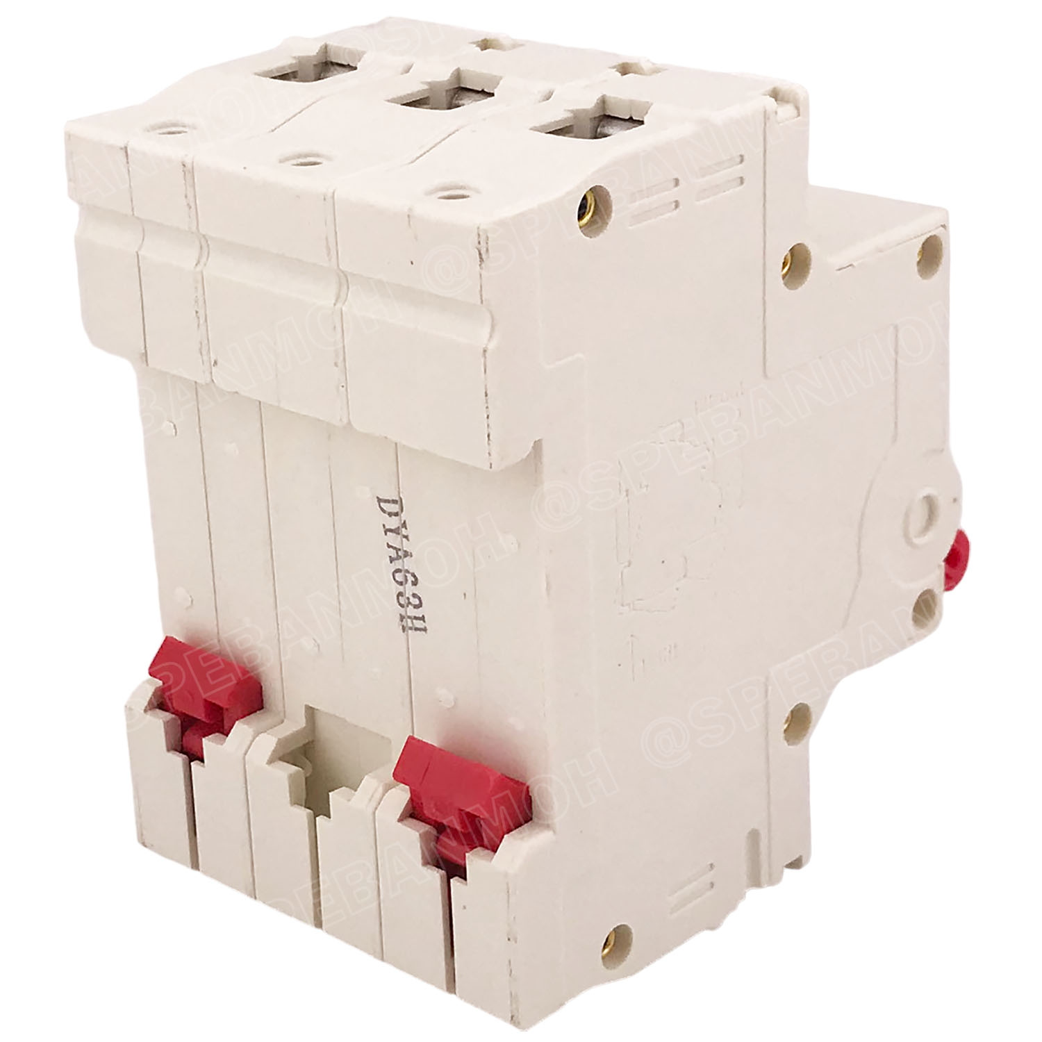 DZ47-63-3P 63A เบรกเกอร์เมน ยึดรางปีกนก 3P 63A AC Circuit Breaker เบรกเกอร์ตัดไฟเกิน 3โพล 63แอมป์ คัดเอาท์ ป้องกันกระแสเกิน Overload ป้องกันการลัดวงจร Short circuit เบรกเกอร์ตัดไฟ เบรกเกอร์ลูกย่อย Ac Circuit Breaker ไฟบ้าน 230V/400V AC มินิเซอกิตเบรก
