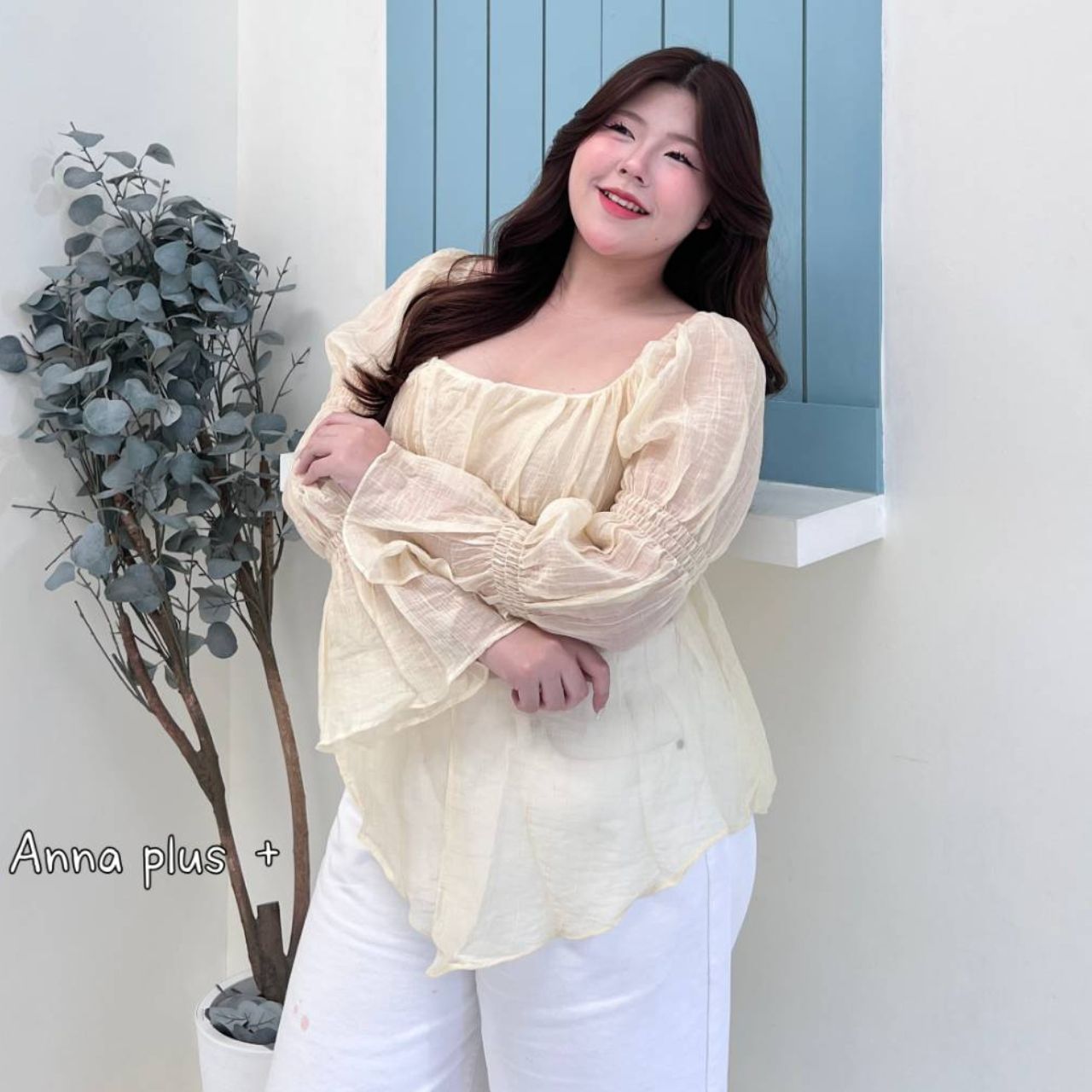 A204 เสื้อสาวอวบ แขนยาว อกได้ถึง50 มี6สี ขาว ดำ แดง ชมพู ฟ้า เหลือง อก40-50นิ้ว