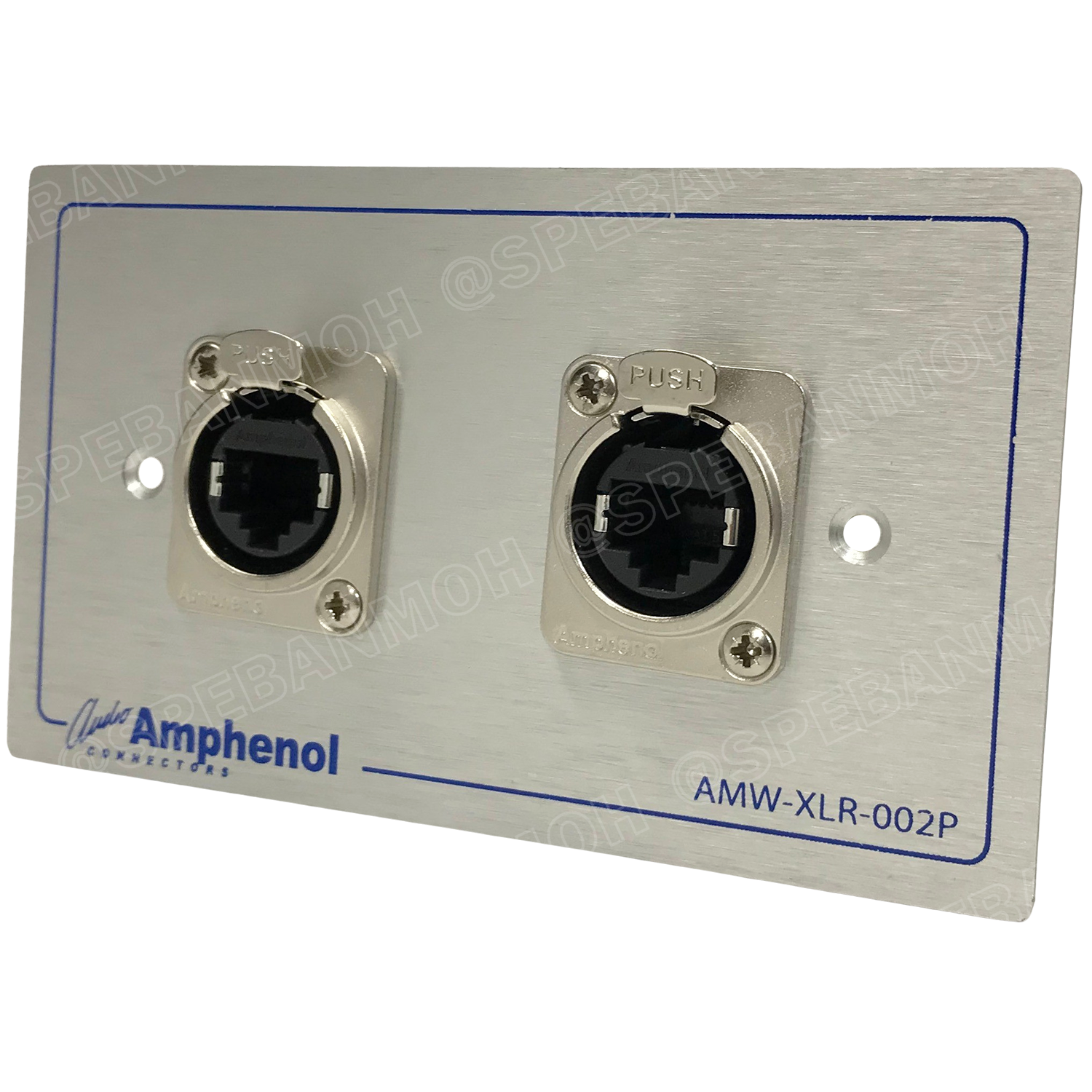 [ 1ชุด ] AMW-RJ45-02P ชุดเพลทแอมฟีนอล Amphenol RJ45 Outlet for XLRnet CAT5E 2 Port With Connecter เพลท 2ช่อง RJ45 เพลทแอมฟินอล RJX8FD5110 คอนเน็คเตอร์ เพลทแลนด์ Amphenol Plate อุปกรณ์อินเตอร์เน็ต IDC Terminals RJ45 เมียติดแท่น