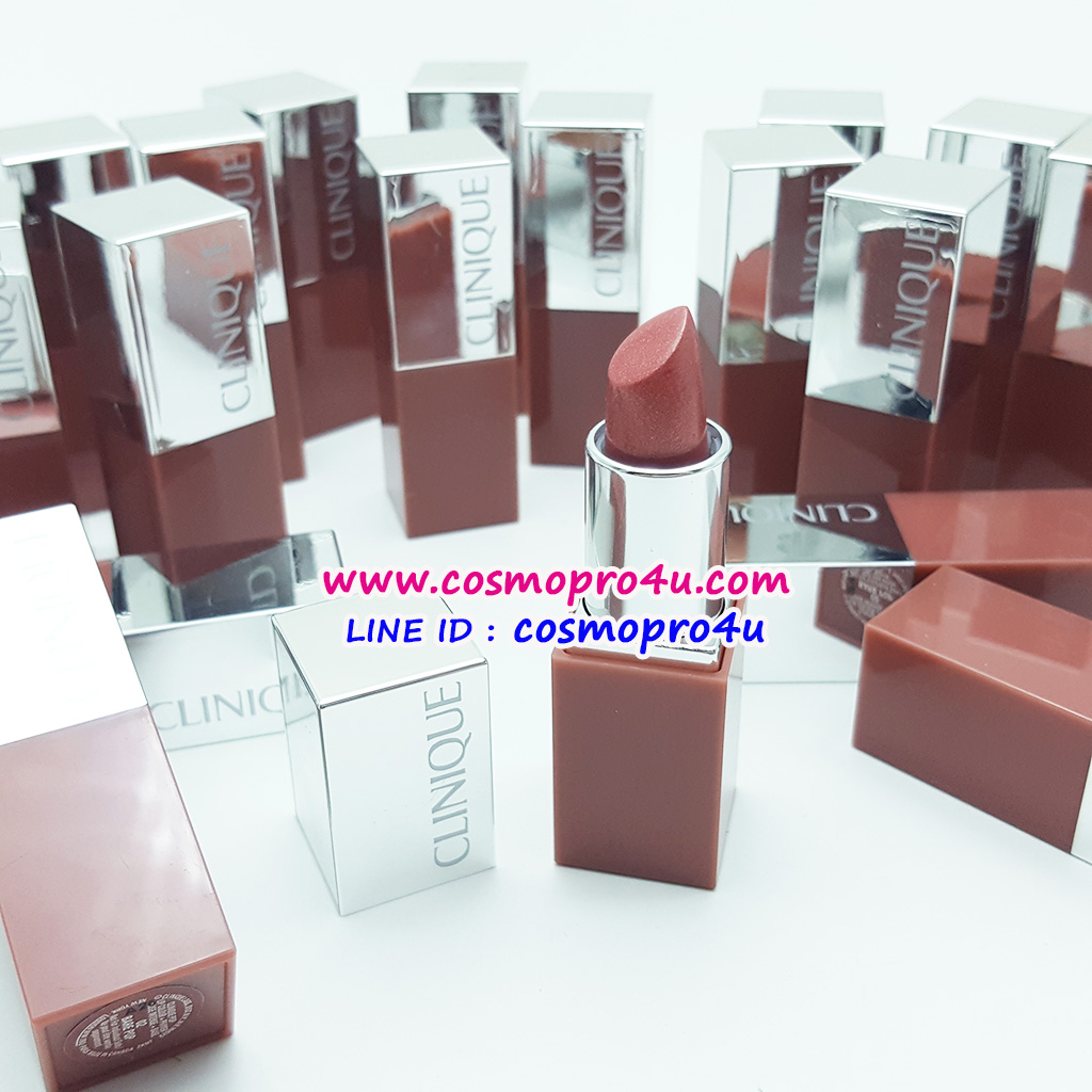 ลิป CLINIQUE Pop Lip #02 Bare Pop 2.3g ลิปป๊อปคลินิกข์ แบร์ ป๊อป สีชมพูนู้ดประกายทอง no box