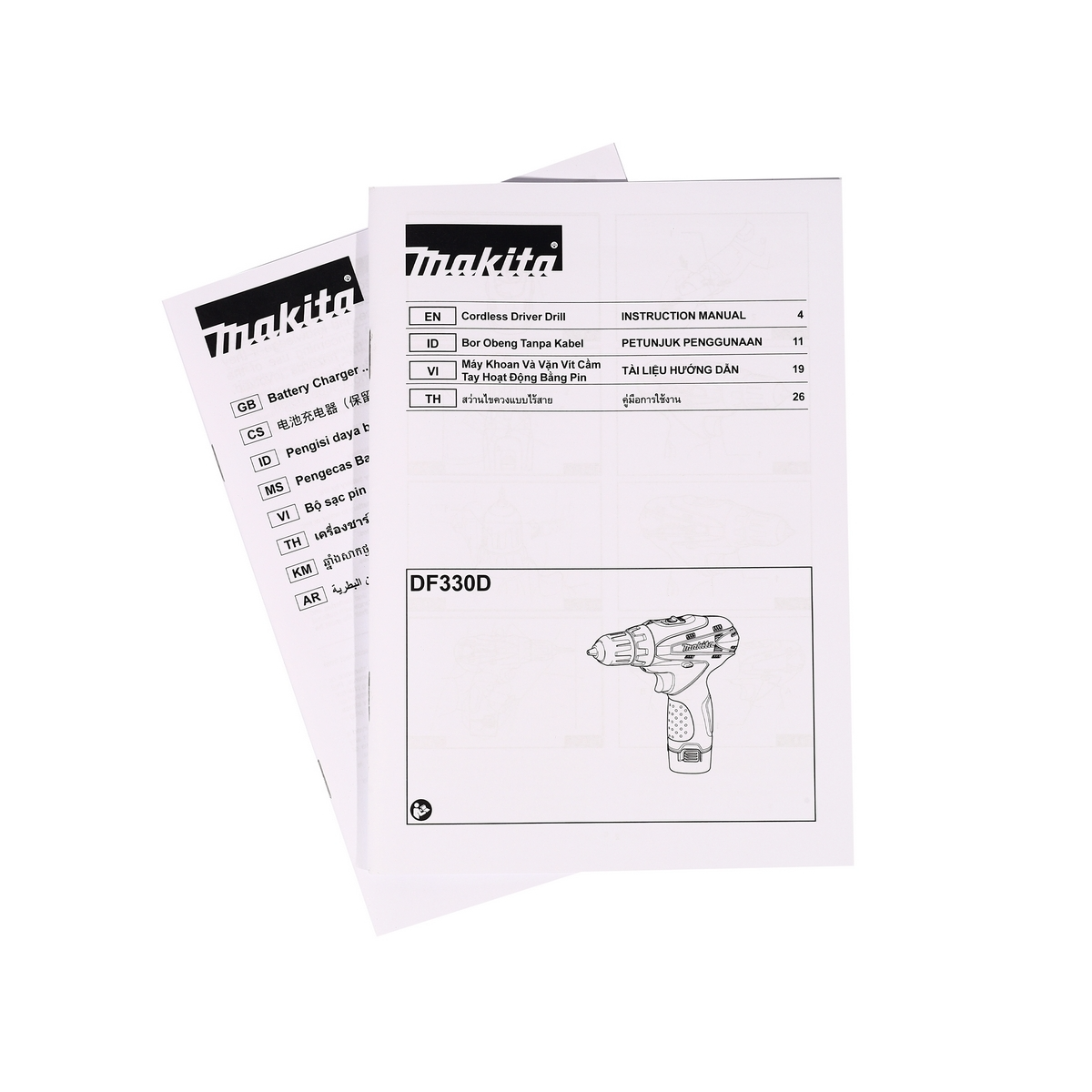 MAKITA สว่านไขควงไร้สาย 10.8V. 10มิล (3/8นิ้ว) รุ่น DF330DWE แบต 1.3Ah.x2 พร้อมแท่นชาร์จ