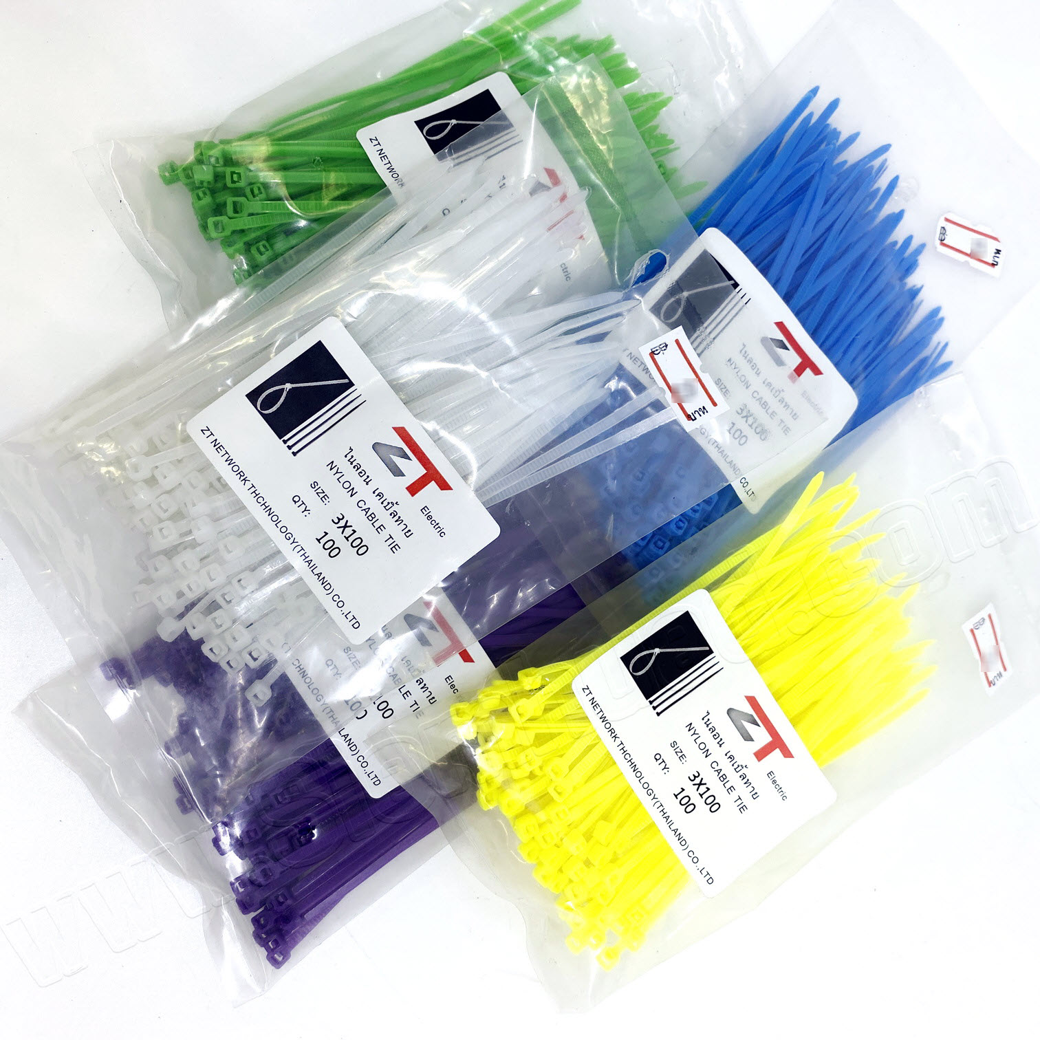 เคเบิ้ลไทร์ / NYLON CABLE TIES (ZT) รุ่น ขนาดยาว 100mm ~ 500mm