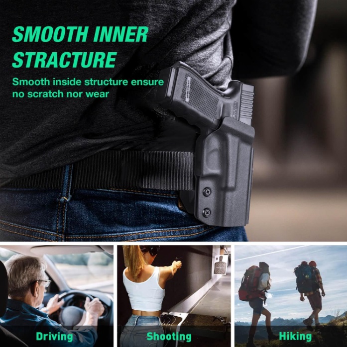 ซองปืน พกนอก Open Carry OWB Paddle Holster Kydex for Sig Sauer P365 P365 XL P365 SAS P365X P365.380 ACP P365 ROSE.380 ACP Pistol with Red Dot Trigger Guard | WARRIORLAND