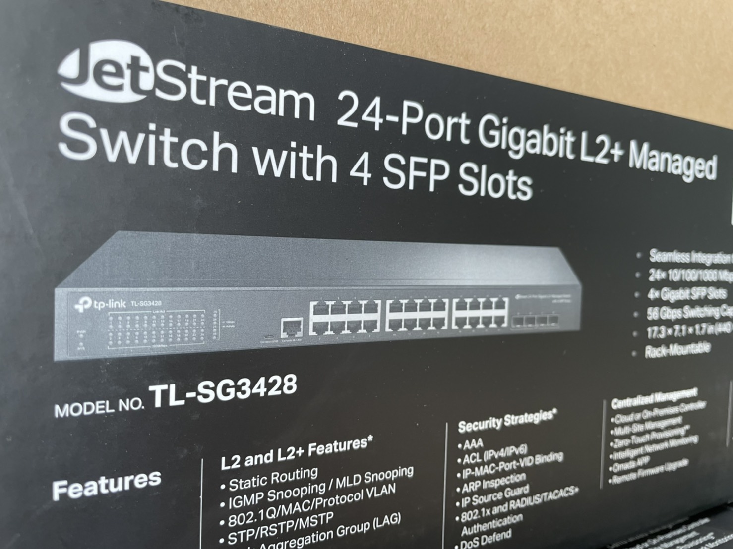 TP-LINK TL-SG3428 JetStream 24-Port Gigabit L2 Managed Switch with 4 SFP Slots รับประกันศูนย์ไทย