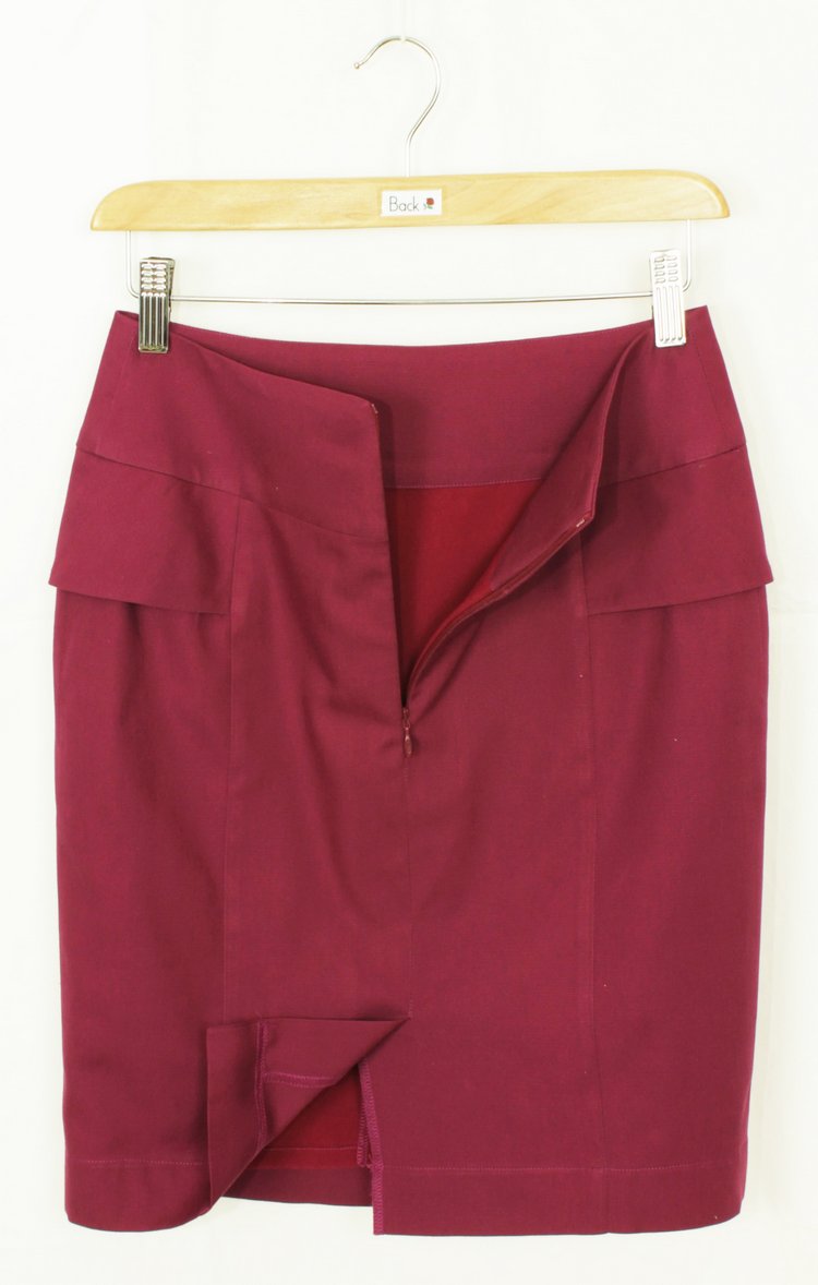 SK-165 กระโปรงแฟชั่น&ทำงาน ทรงสอบ ผ้าคอตต้อนญี่ปุ่นสีม่วง