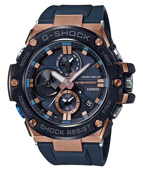 CASIO G-SHOCK รุ่น GST-B100G-2ADR สีดำ ทองแดง สินค้าใหม่ ของแท้ รับประกันศูนย์ CMG