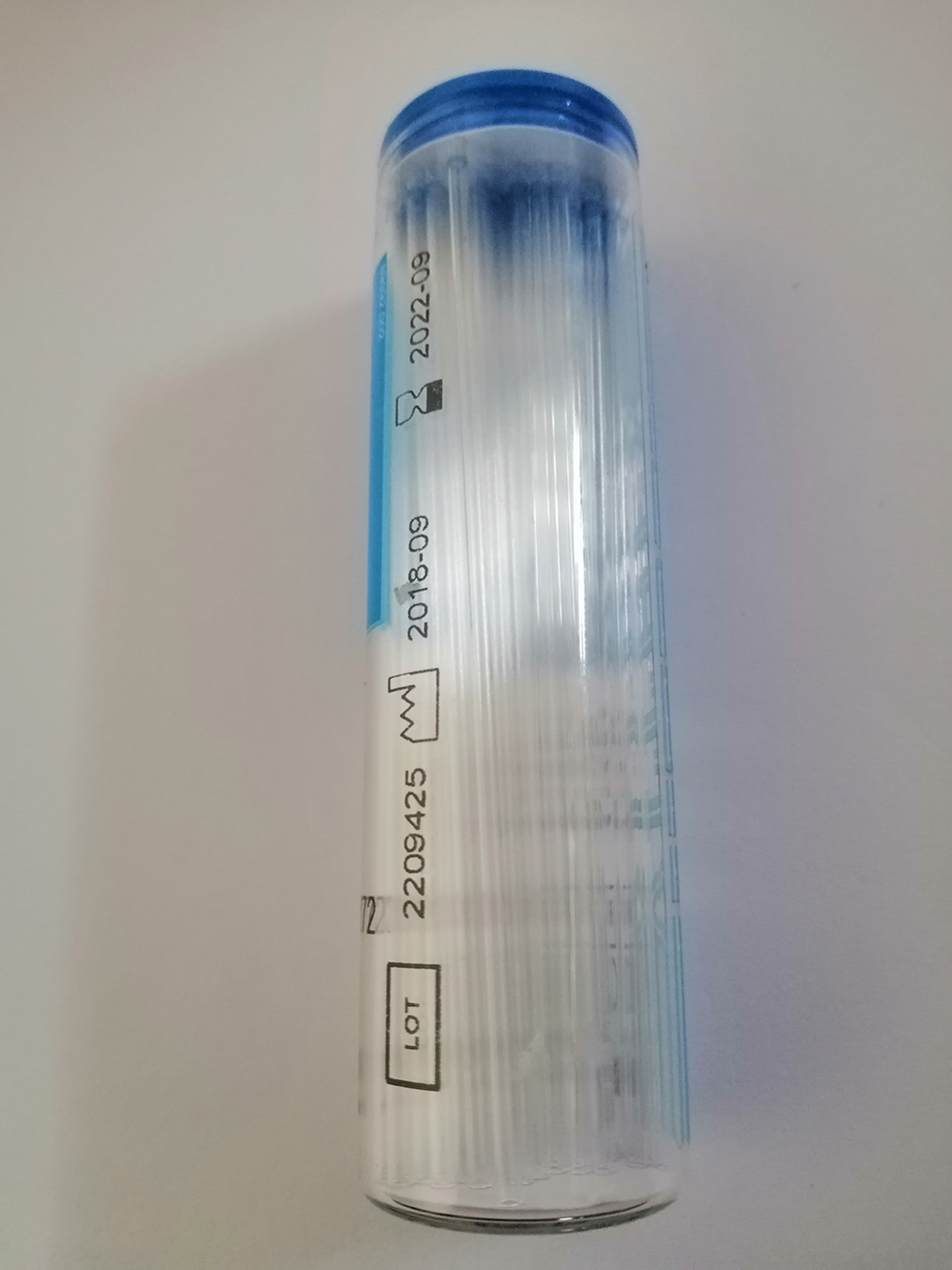 หลอดแก้วคาปิลลารี่สีน้ำเงิน