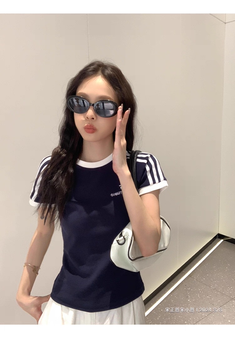 S studio tee เสื้อยืดแขนสั้นกุ้นขอบ