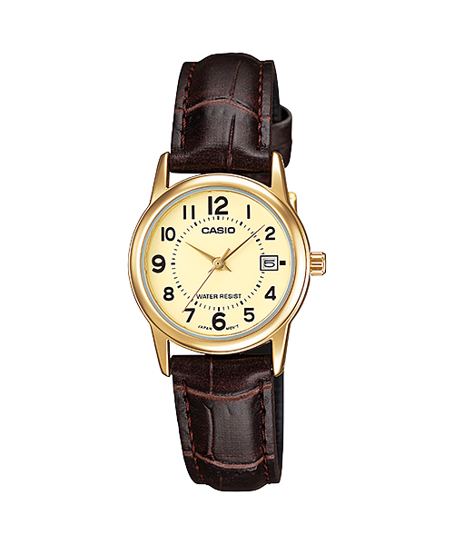 CASIO Standard รุ่น LTP-V002GL-9BUDF สีน้ำตาล สินค้าของเเท้
