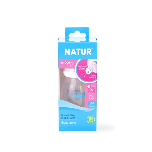 NATUR ขวดนมสมูทไบโอมิมิค 4oz