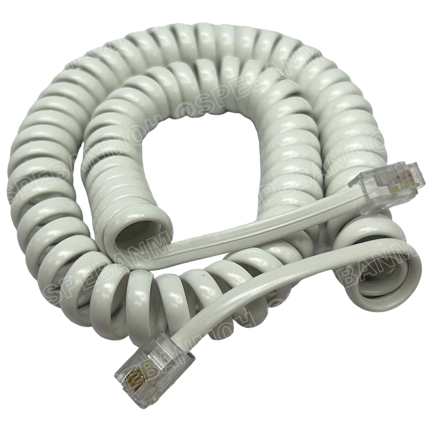 [ 1เส้น ] RJ11-4P4C สายโทรศัพท์ แบบขดสปรืง 4P ยืดได้ยาว 3เมตร RJ11 4P4C สำเร็จรูปพร้อมใช้งาน Spring Telephone Extension Cable RJ11 4P 4C ใช้ในการเชื่อมต่อ โทรศัพท์ เครื่อง แฟกซ์ โทรสาร โมเด็ม Adsl สายโทรศัพท์บ้าน 2C 4C