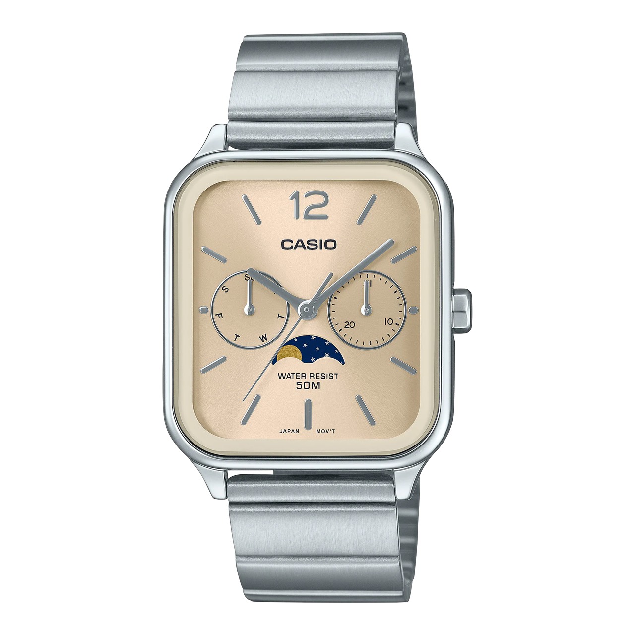 CASIO รุ่น MTP-M305D-9AVDF สายสแตนเลสสีเงิน สินค้าใหม่ ของเเท้ รับประกันศูนย์ CMG 1 ปี