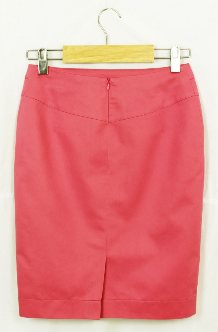 SK-134 กระโปรงแฟชั่น&ทำงาน ทรงสอบตัดต่อ ผ้าคอตตอนญี่ปุ่นสี Pink Candy