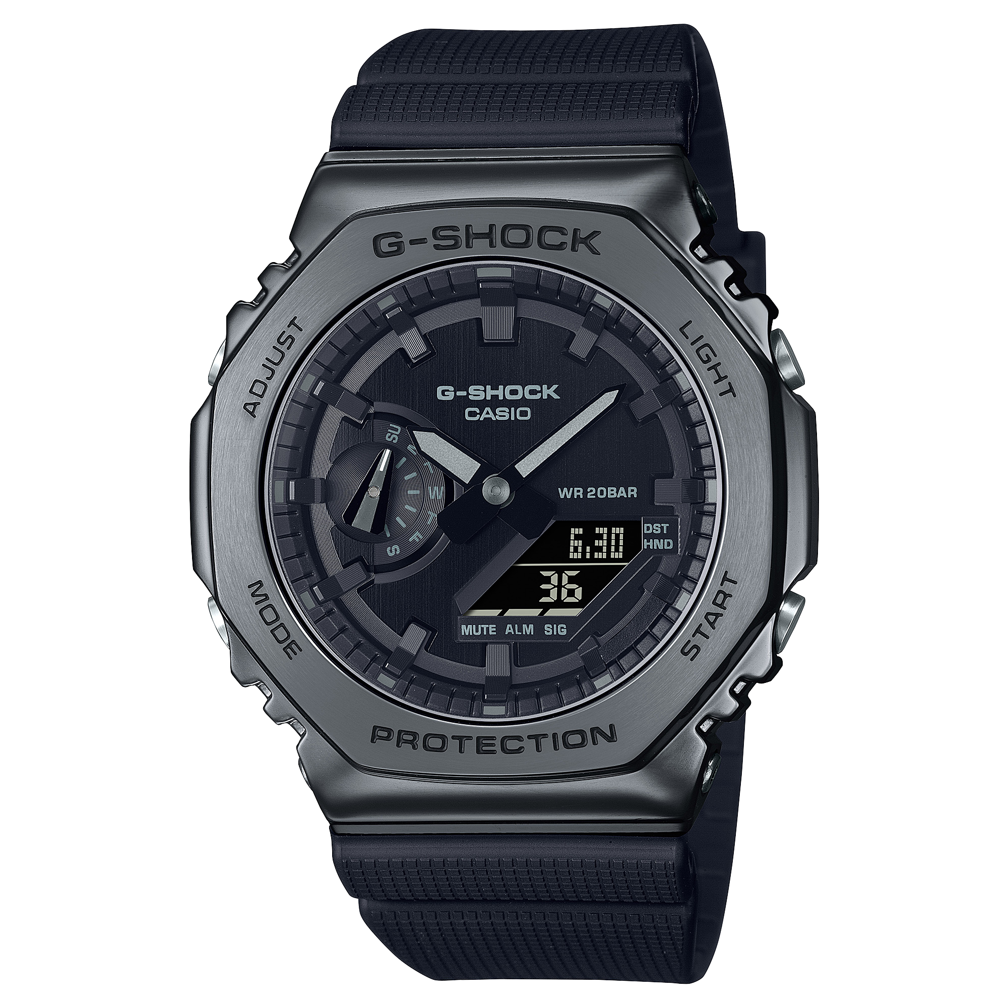 CASIO G-SHOCK รุ่น GM-2100BB-1ADR สีดำ กรอบสแตนเลส สินค้าใหม่ ของเเท้ รับประกันศูนย์ CMG